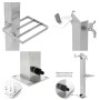 Fontana da Giardino a Colonna esterno MAGNOLIA Acciaio Inox Spazzolato H 95 cm