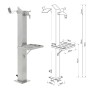 Fontana da Giardino a Colonna esterno MAGNOLIA Acciaio Inox Spazzolato H 95 cm