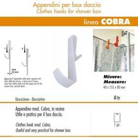 Pika Shop 12 PZ Appendino per Box Doccia Modello Cobra Cromato