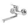 EM Miscelatore Rubinetto a Muro Monocomando Acqua Calda Fredda Cromo Lucido Cucina Lavatoio Serie TAPY