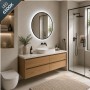 Specchio Tondo Retroilluminato Led Con Interruttore Touch Bagno Zona Giorno