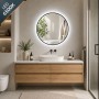 Specchio Tondo Retroilluminato Led Con Interruttore Touch Bagno Zona Giorno