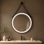 Specchio per Bagno ed Embienti Tondo Retroilluminato Led Con Interruttore Touch