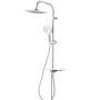 Colonna Doccia Attrezzata 009 Ottone Cromato 2 Funzioni Soffione Doccetta Quadro