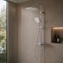 Colonna Doccia Attrezzata 009 Ottone Cromato 2 Funzioni Soffione Doccetta Quadro