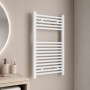 Termoarredo Scaldasalviette Tubolare Tondo In Acciaio Bianco Opaco