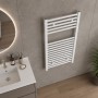 Termoarredo Scaldasalviette Tubolare Tondo In Acciaio Bianco Opaco