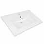 Lavabo Da Incasso In Mineral Marmo Bianco 81X46 Elegante e Pratico per Mobile Bagno