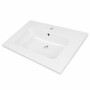 Lavabo Da Incasso In Mineral Marmo Bianco 81X46 Elegante e Pratico per Mobile Bagno