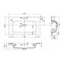 Lavabo Da Incasso In Mineral Marmo Bianco 81X46 Elegante e Pratico per Mobile Bagno