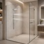 Wall Kit A Parete Da Incasso A Muro Acciaio Inox + Soffione Doccia a Parete Acciaio Inox Punta Tonda