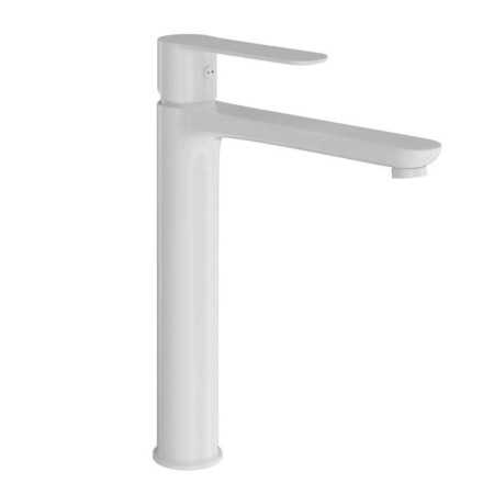 Rubinetto Miscelatore Oceania Per Lavabo Bocca Alta In Ottone Bianco Opaco