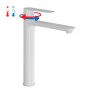Rubinetto Miscelatore Oceania Per Lavabo Bocca Alta In Ottone Bianco Opaco