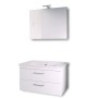 Mobile da bagno sospeso Spring Bianco con lavabo specchio MADE IN ITALY
