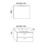 Mobile da bagno sospeso Spring Bianco con lavabo specchio MADE IN ITALY