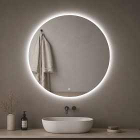 Specchio Dimmerabile Tondo Retroilluminato Led Elegante Per Il Bagno