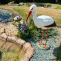 Cicogna Decorativa In Plastica Per Giardini Eleganti