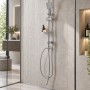 Colonna Doccia Attrezzata Serie Aries In Ottone Cromato Con Soffione E Doccetta