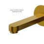Miscelatore Lavabo Parete Oceania ad Incasso Ottone Colore Oro Satinato