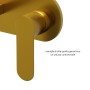 Miscelatore Lavabo Parete Oceania ad Incasso Ottone Colore Oro Satinato