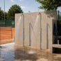Colonna doccia da esterno Leccio a pavimento inox spazzolato acqua calda fredda