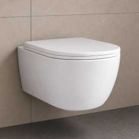 Vaso Wc Ceramica Sospeso Serie Venere Bianco Lucido Con E Senza Brida