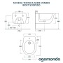 Serie Venere Coppia Di Sanitari Sospesi In Ceramica Bianco Lucido Con Brida