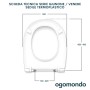 Serie Venere Coppia Di Sanitari Sospesi In Ceramica Bianco Lucido Con Brida