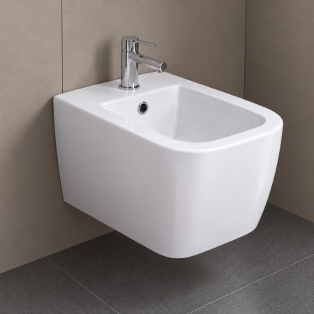 Bidet Sospeso In Ceramica Serie Diana Bianco Lucido