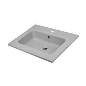 Lavabo Da Incasso In Mineral Marmo Grigio Cenere Elegante per Mobili