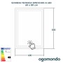 Specchio Rettangolare Led Con Cornice Sabbiata E Touch Luce Regolabile