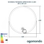 Specchio Tondo Led Con Interruttore Touch Elegante Sabbiatura Cornice