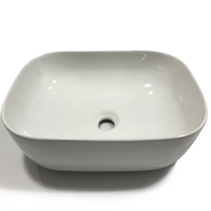 Acquista ora lavabo da appoggio in ceramica bianco da 51x37,5x13 cm