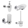 Set 4 Pezzi Accessori da Bagno Narciso 010 Ottone Cromato
