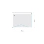 Cabina Doccia 2 Lati con Porta a Soffietto Cristallo Trasparente 100x70 cm